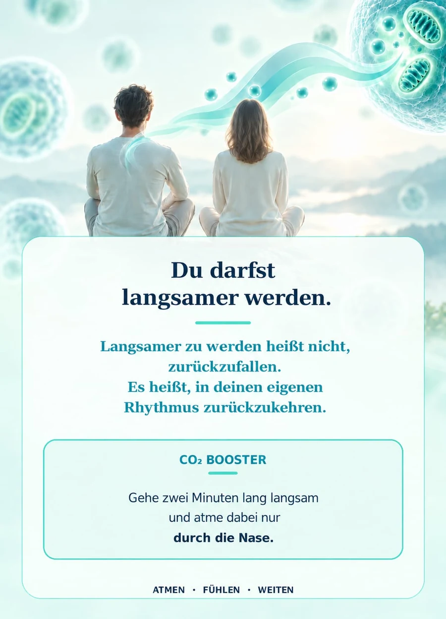 Du darfst langsamer werden.