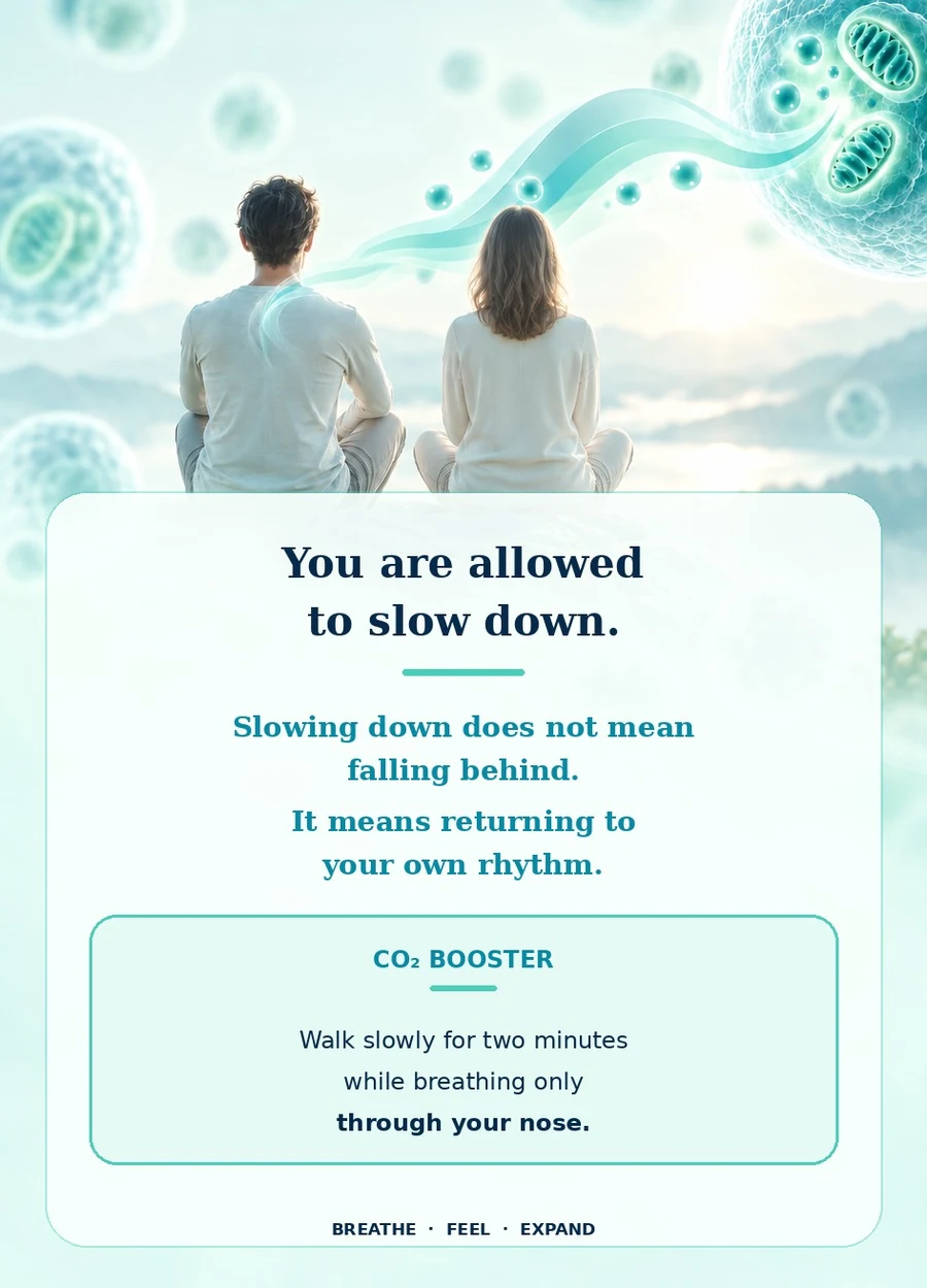 You are allowed to slow down.